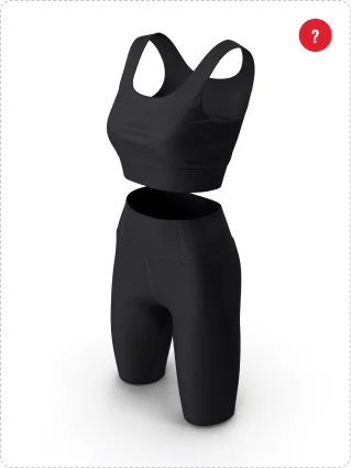 1off black sports bra and workout shorts set