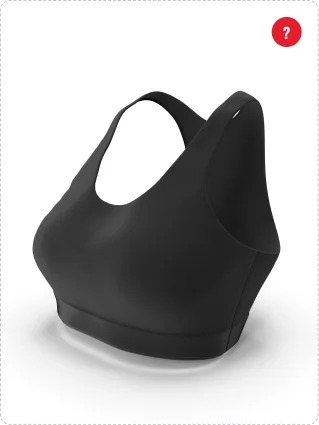 1off black sports bra